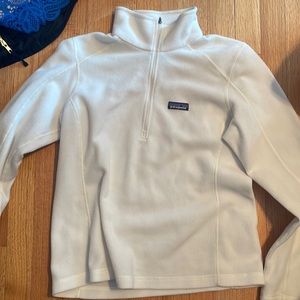 Patagonia White fleece zip up size medium